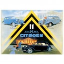 Plaque m&eacute;tal 30x40 avec relief - Citroen 11 traction avant