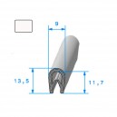 Joint armature métallique avec pince pvc armé - 9x13.5mm (Blanc)