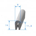 Joint armature métallique avec pince pvc armé - 9x14mm