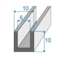 Profil Blanc PVC en U 804B 804B : : Profils joints  caoutchouc étanchéité carrosserie véhicules collection et anciens  fournitures ganissage