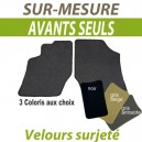 Tapis auto avants sur-mesure en moquette velours surjetée