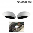Jeu de couvre r&eacute;troviseurs chrom&eacute;s Peugeot 206