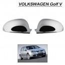 Jeu de couvre r&eacute;troviseurs chrom&eacute;s Volkswagen Golf V