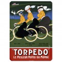 Plaque m&eacute;tal 15x21 cm - Torpedo le meilleur moyeu du monde
