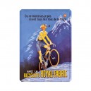 Plaque m&eacute;tal 15x21 cm - Avec la bicyclette Royal Fabric