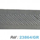 Galon façon épingle gris en 75 mm