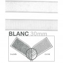 Velcro blanc en 30mm, crochet et bouclette