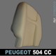 Mousse pour dossier de siège avant de véhicule Peugeot 504 cc