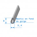 Joint en U de finition gris - 5,4x8mm