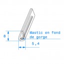 Joint en U de finition transparent - 5,4x8mm