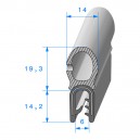 Joint de coffre noir 14x14,2 mm (27114)