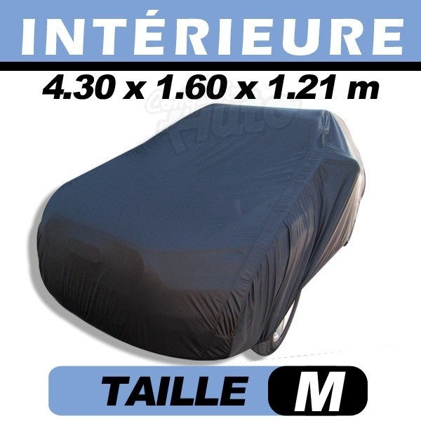 Housse voiture velours garage, protection auto intérieure CoverIn' Taille M  