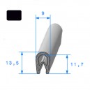 Joint armature métallique avec pince pvc armé - 9x13.5mm (Noir)