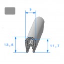 Joint armature métallique avec pince pvc armé - 9x13.5mm (Gris)