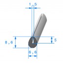 Joint en U de finition - 6.6x8.6mm