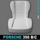 Mousse pour assise et dossier avant de siège Porsche 356 B et C