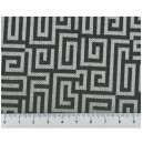 Tissu Citroën Géométrique Blanc Noir