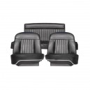 Garnitures de sièges avant et banquette arrière en simili cuir pour Peugeot 404 Cabriolet