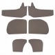 Ensemble de panneaux de portes pleins avant et arrière en simili cuir avec poche (4 piéces) pour Renault 4CV 