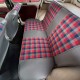 Garnitures de sièges avant et banquette arrière en skai gris et tissu écossais pour (Renault 4L à partir de 1980)
