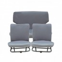 Garnitures de sièges avant et banquette arrière en simili gris et écorce grise pour Renault 4 cv