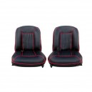 Garnitures siège avant simili noir passepoil rouge pour Alfa Romeo Giulietta