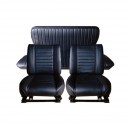 Garnitures de sièges avant et banquette arrière en simili noir pour Renault Rodéo 5 Teilhol