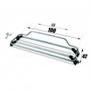 Porte-bagages finition inox Riviera - 100x42cm