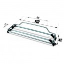 Porte-bagages finition inox Riviera - 110x42cm