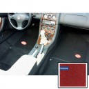 Moquette préformée rouge pour MGF de 1995 à 2003 avec tapis de sol noir logo MG