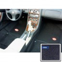 Moquette préformée grise pour MGF de 1995 à 2003 avec tapis de sol noir logo MG