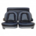 Garnitures de sièges avant et banquette arrière en simili cuir noir pour Lancia Fulvia coupé 1973