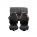 Garnitures de sièges avant et banquette arrière en simili cuir noir pour Coccinelle berline 73 (US)