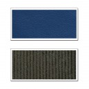 Garnitures de sièges avant et arrière en tissu rayé gris/simili bleu (méditerranée) pour Peugeot 403 berline