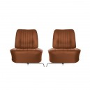 Garnitures de sièges avant en simili cuir marron pour Renault Floride
