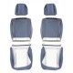Coiffes de sièges avant et banquette arrière en tissu écossais Bleu pour (Renault 4L Clan)
