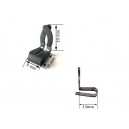 Agrafes métal pour panneaux de portes 19 mm