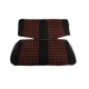 Garnitures siège avant et banquette arrière en tissu écossais noir et rouge Golf 1 GTI