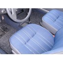 Coiffes de siège avant et arrière en skaï gris/tissu jean 205 Junior