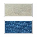 Ensemble de 4 panneaux de portes pour Simca Ariane Chambord en tissu bleu dimanté et simili cuir gris clair