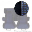 Garnitures sièges AV/AR en semi cuir noir tissu quartet bleu Peugeot 309 GTI 