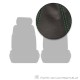 Garnitures siège avant intégralement en cuir noir coutures vertes 205 GTI Griffe