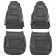 Garnitures de sièges avant et banquette arrière en simili cuir noir pour Renault 12 TS phase 1