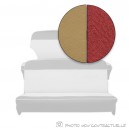 Garnitures de banquette avant et banquette arrière en tissu rouge diamnté et simili beige pour Simca Aronde P60
