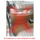 Garnitures de sièges avant et banquette arrière en simili cuir marron pour Peugeot 504 Ti berline