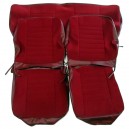 Garnitures de sièges complet tissu velours rouge polyamide /simili bordeaux pour Renault 5 TL  phase 1 - 1972/79