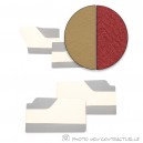 Ensemble de 4 panneaux de portes en tissu diamanté rouge simili beige pour Simca Ariane