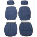 Coiffes de sièges avant tissu jean 205 Junior (coutures multicolores)