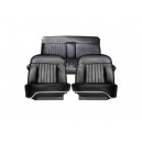 Garnitures de sièges avant et banquette arrière en simili cuir noir pour Peugeot 404 Coupé