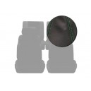 Garnitures siège avant et banquette arrière intégralement en cuir noir coutures vertes 205 GTI Griffe